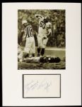 1960s Chuck Bednarik Philadelphia Eagles & Frank Gifford New York Giants Signed Cut Display - JSA 