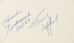 1960s Chuck Bednarik Philadelphia Eagles & Frank Gifford New York Giants Signed Cut Display - JSA 