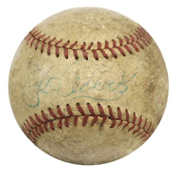 1980s Joe Adcock Milwaukee Braves Single Signed Baseball - JSA 
