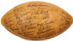 1961 Absolutely the Finest Known Green Bay Packers Team Signed Football - Vince Lombardi's 1st Championship (42 signatures) - Full JSA Letter