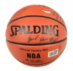 2000-04 circa Milwaukee Bucks Signed Basketball - 11 Signatures - MEARS Auction LOA