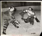 1968 Rod Gilbert Staw Fischler New York Rangers "TSN Collection Archives" Original First Generation 10" x 12" Choice Jumbo Oversized Photo (TSN Collection Hologram/MEARS Photo LOA) 1:1, Unique