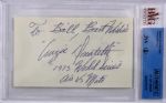 Whitey Wietelmann and Augie Donatelli Signed 3x5 Index Card (BVG/JSA Authentic & Encapsulated)