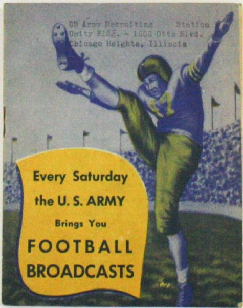 1946 U.S. Army Football Broadcast Pamphlet