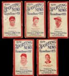 1931-37 The Sporting News Record Book - Lot of 5