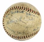 1931 University of Chicago Multi-Signed Baseball - 12 Sigs. (MEARS Auction LOA) 