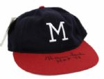 1990s Warren Spahn Milwaukee Braves Signed Mitchell & Ness Flannel & Cap - JSA