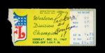 1967 Green Bay Packers Ice Bowl Ticket Stub 1967 NFL Championship 