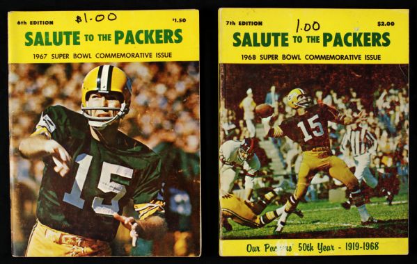 1967-68 Salute to the Green Bay Packers Publication - Lot of 2 