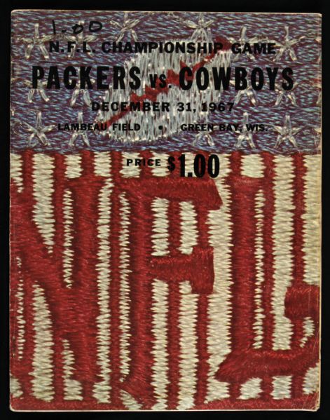 1967 NFL Championship Ice Bowl Program - Green Bay Packers vs. Dallas Cowboys