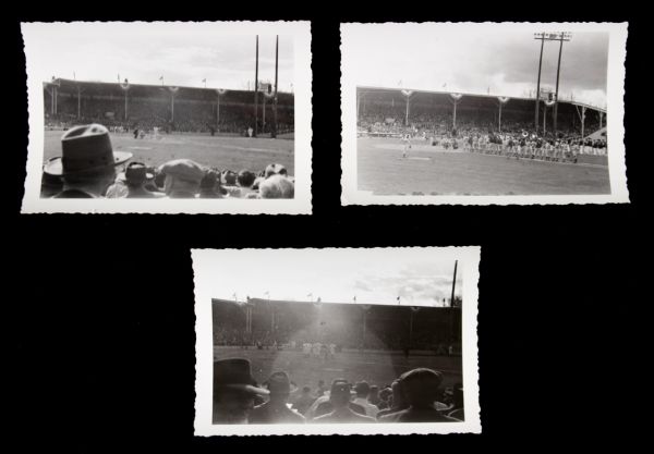 1940s Original 3" x 4 1/2" Photo  From Borchert Field 