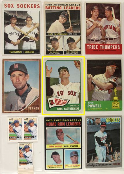 1960-87 Topps Card Collection - Lot of 95 w/1961 Mickey Mantle Many 1960s Cards