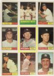 1960-87 Topps Card Collection - Lot of 95 w/1961 Mickey Mantle Many 1960s Cards