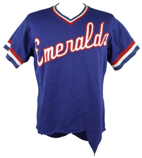 1978-85 Emeralds Game Worn Baseball Jersey (MEARS Auction LOA)
