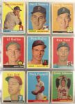 1958 Topps Baseball Near Set - 360 Cards w/ Mickey Mantle Ted Williams Willie Mays All Star Card Roger Maris Rookie