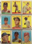 1958 Topps Baseball Near Set - 360 Cards w/ Mickey Mantle Ted Williams Willie Mays All Star Card Roger Maris Rookie
