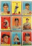 1958 Topps Baseball Near Set - 360 Cards w/ Mickey Mantle Ted Williams Willie Mays All Star Card Roger Maris Rookie