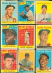 1958 Topps Baseball Near Set - 360 Cards w/ Mickey Mantle Ted Williams Willie Mays All Star Card Roger Maris Rookie