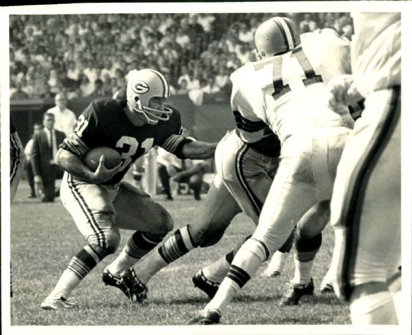 1958-66 circa Jim Taylor Green Bay Packers "The Sporting News Collection Archives" Original 8" x 10" Photo (Sporting News Collection Hologram/MEARS Photo LOA) - Lot of 2