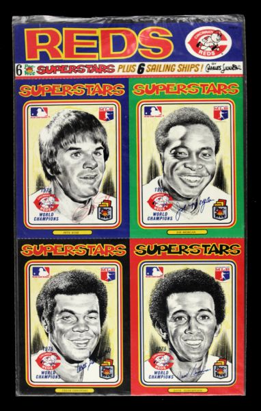 1975 Cincinnati Reds Pee Wee Postcard Set of 6 In Original Packaging - Pete Rose Joe Morgan 