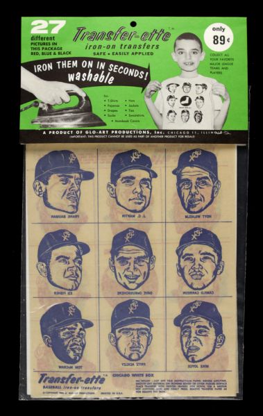 1964 Chicago White Sox Transfer-ette Iron On Transfers Lot of 27 