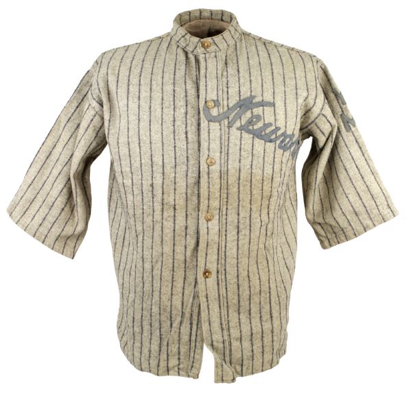 1920s Newark Game Worn Flannel Jersey (MEARS Auction LOA) 