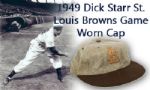 1949 Dick Starr St. Louis Browns Game Worn Cap - 