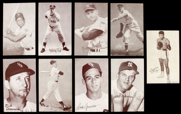 1950s circa Exhibit Cards - Cassius Clay Willie Mays Mickey Mantle Ralph Kiner Otto Graham (21)