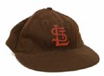 1950 St. Louis Browns Cliff Fannin Game Worn Cap Scarce Orange Thread Version (MEARS Auction LOA)