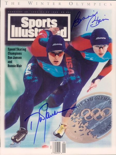 1994 Dan Jansen & Bonnie Blair Signed S.I. 8" x 10" Photo (MEARS Auction LOA) 