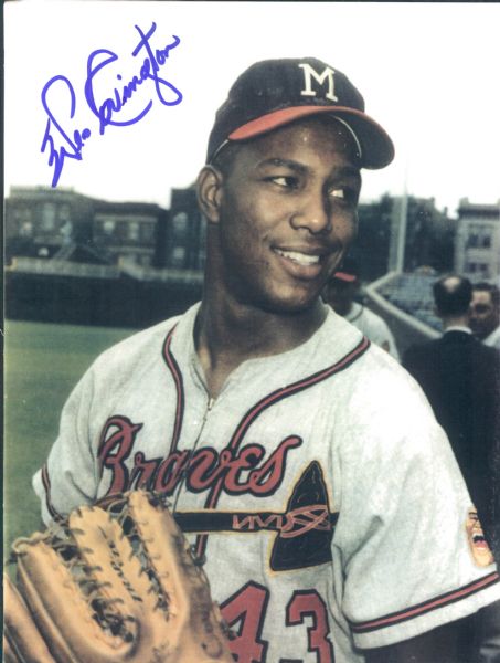 2004 Wes Covington Milwaukee Braves Signed 8" x 10" Photo "Signed at his last Milwaukee Appearance) (MEARS Auction LOA)