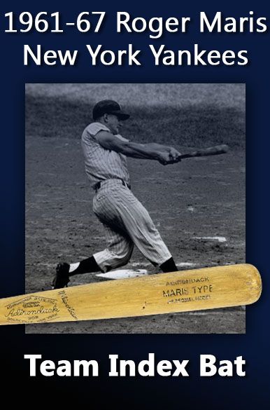 1961-67 Roger Maris Adirondack Professional Model Team Index Bat (MEARS Authentic)