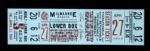 1956 Milwaukee Braves Full Ticket 