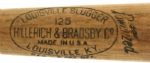 1950 Joe DiMaggio H&B Louisville Slugger Professional Model Game Used Bat (MEARS A7)