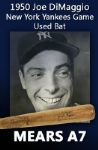 1950 Joe DiMaggio H&B Louisville Slugger Professional Model Game Used Bat (MEARS A7)