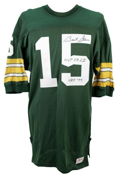 1980s Bart Starr Green Bay Packers Signed Durene Jersey - JSA 