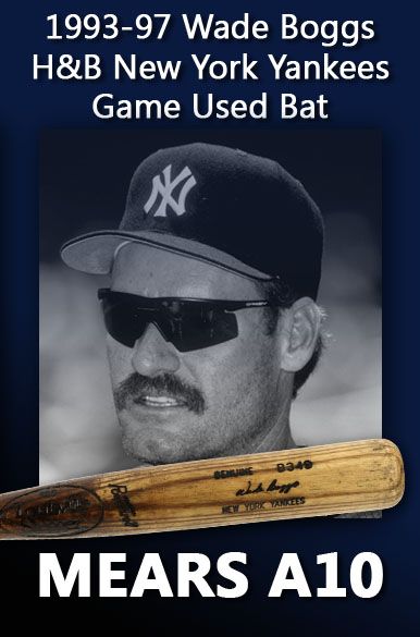 1993-97 Finest Known Wade Boggs New York Yankees Louisville Slugger Professional Model Game Used Bat (MEARS A10)