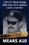 1993-97 Finest Known Wade Boggs New York Yankees Louisville Slugger Professional Model Game Used Bat (MEARS A10)