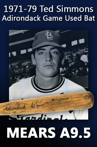 1971-79 Ted Simmons St. Louis Cardinals Adirondack Professional Model Game Used Bat (MEARS A9.5)