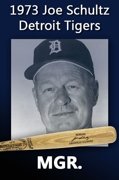 1973 Joe Schultz Detroit Tigers H&B Louisville Slugger Professional Model Game Used Bat (MEARS A7)