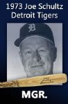 1973 Joe Schultz Detroit Tigers H&B Louisville Slugger Professional Model Game Used Bat (MEARS A7)