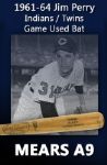 1961-64 Jim Perry H&B Louisville Slugger Professional Model Game Used Bat (MEARS A9)