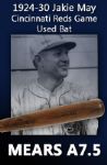 1924 Jakie May H&B Louisville Slugger Professional Model Game Used Bat (MEARS A7.5)