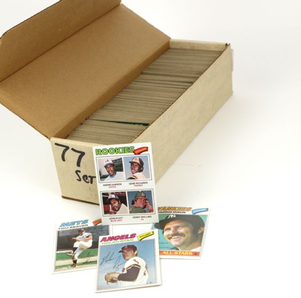 1977 Topps Baseball Card Complete Set 660 Cards - Andre Dawson Rookie Tom Seaver Nolan Ryan Thurman Munson (EX/MT - MT)