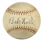 1932 Babe Ruth New York Yankees Single Signed Baseball BLAZER! One of Finest Known Fresh To Hobby (JSA Full Letter)