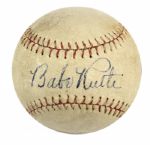 1932 Babe Ruth New York Yankees Single Signed Baseball BLAZER! One of Finest Known Fresh To Hobby (JSA Full Letter)