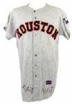 1964 Hal Woodeshick Houston Colt 45s Game Worn Flannel Jersey (MEARS Auction LOA)