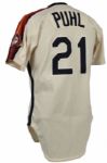 1986 Terry Puhl Houston Astros Rainbow Knit Salesman's Sample Jersey 