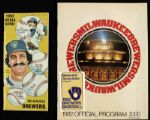 1970-2006 Comprehensive Milwaukee Brewers Scrapbook - Easter Sunday Ticket Yount 3000 Hit  Yount Signed Certificate