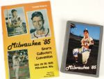 1985 Joe Adcock Braves Great Signed Milwaukee Sports Show Postcard & 51 Unsigned Adcock Postcards (MEARS Auction LOA)